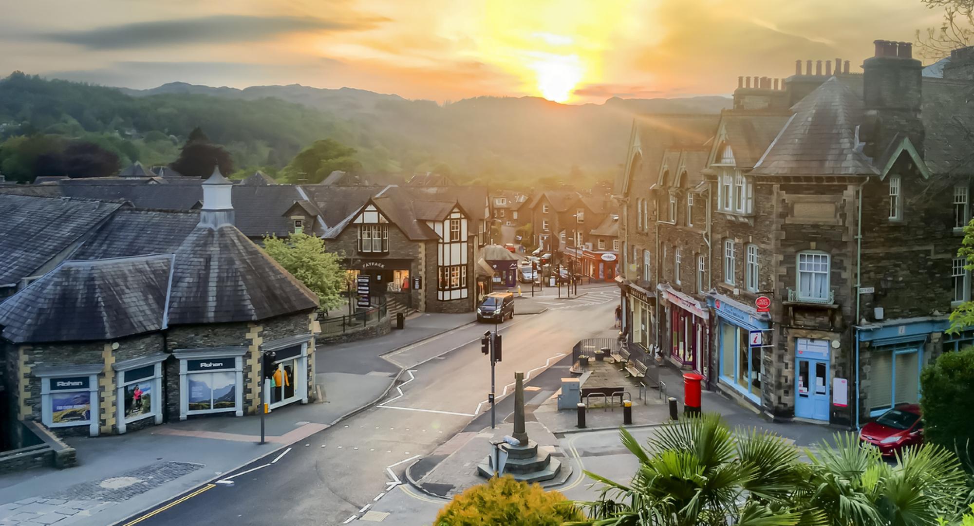 View across Ambleside in the Lake District, UK