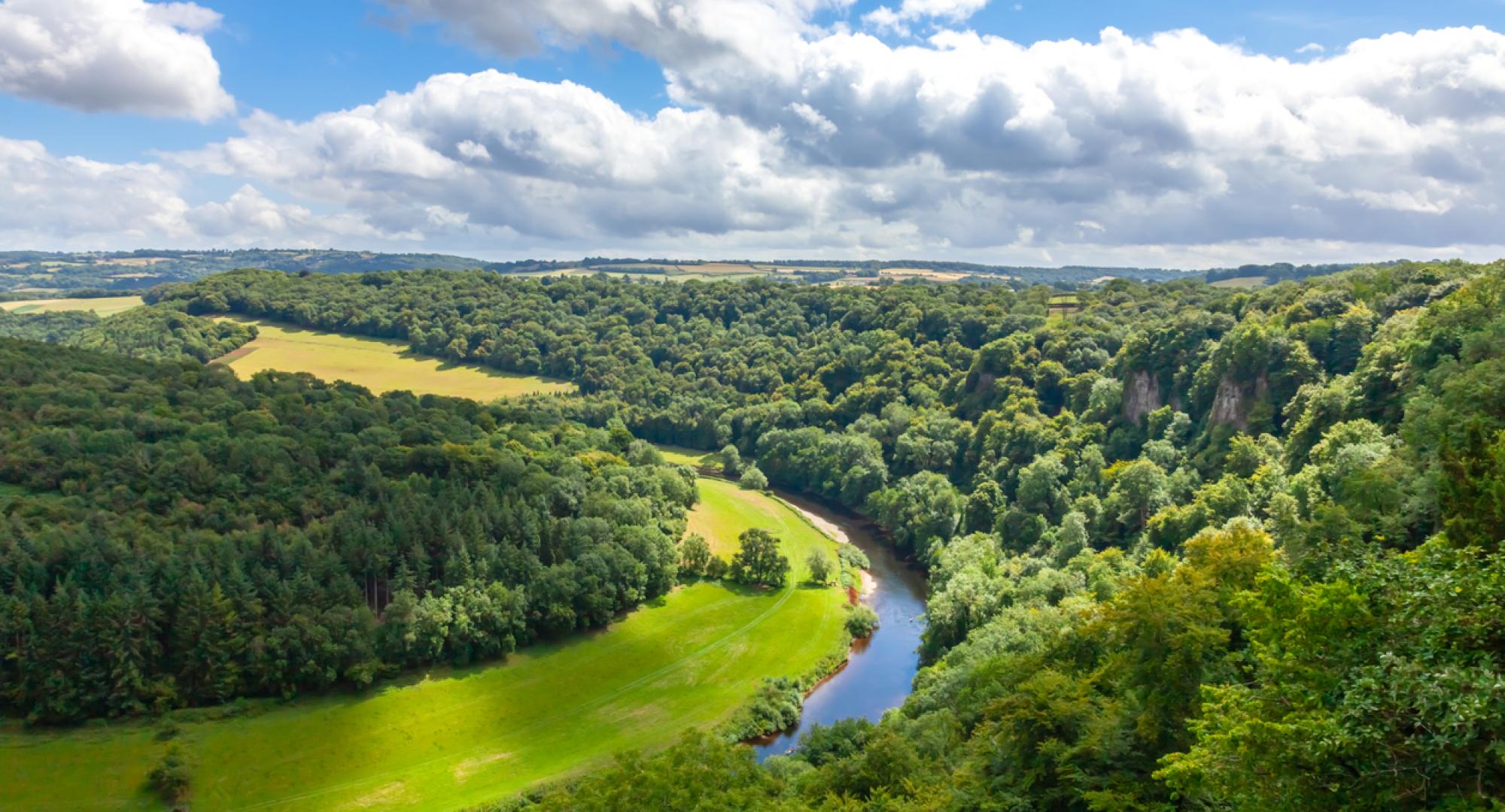 View of the landscape in Herefordshire