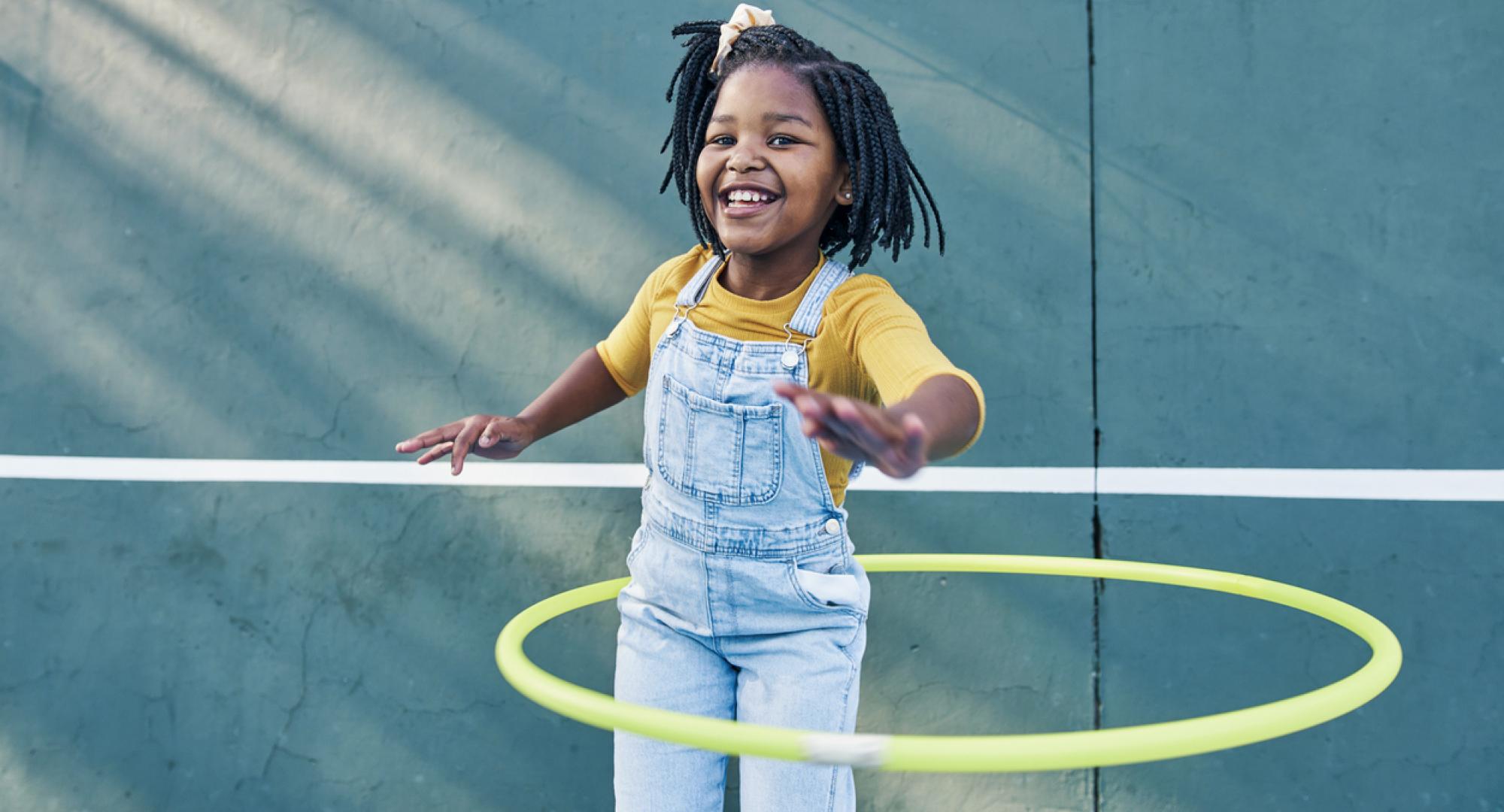 Child engaging in physical activity