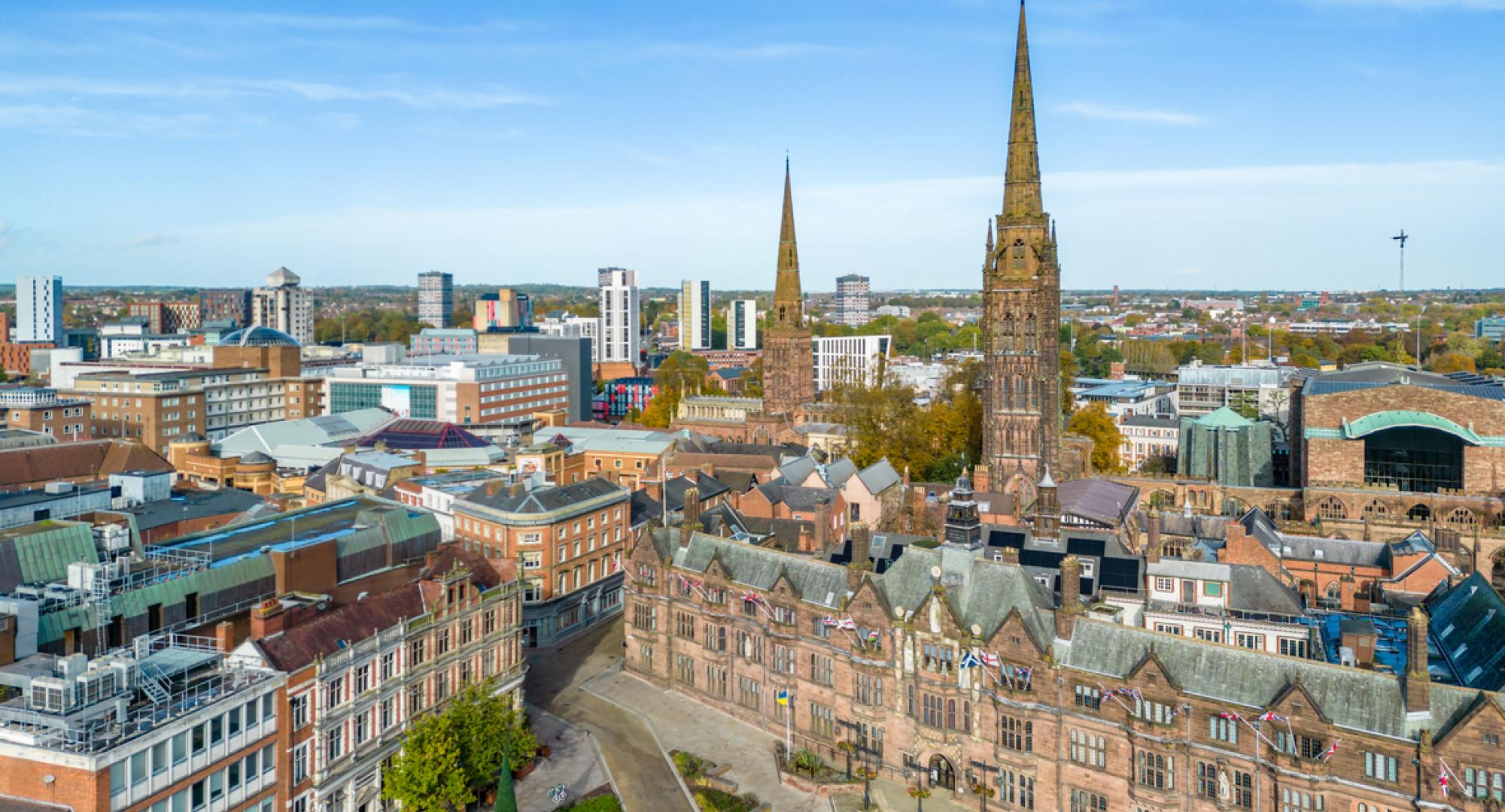 Aerial view of Coventry