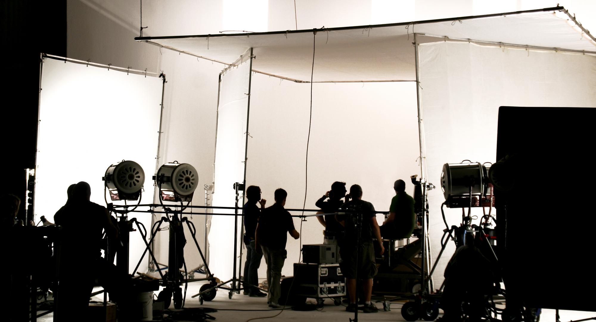 Television commercial production set