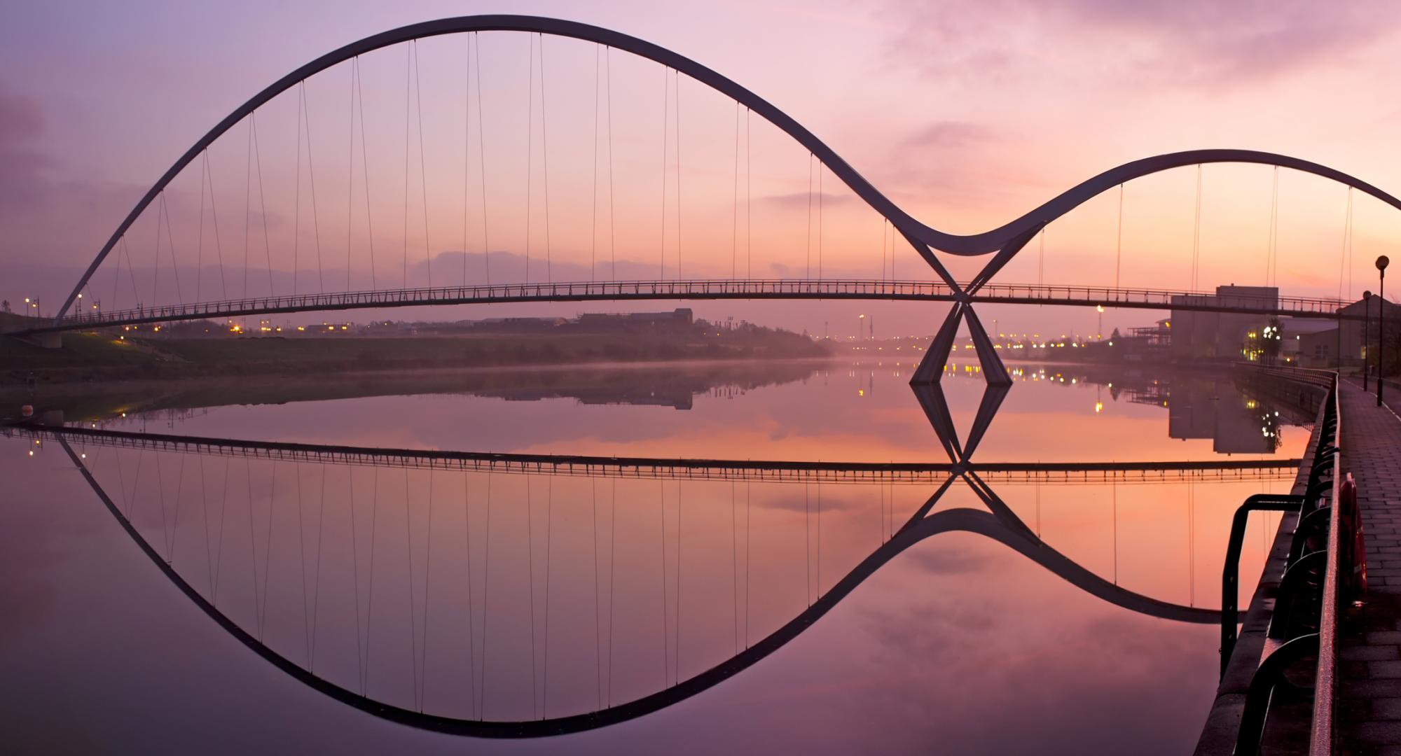 Sunset on Infinity Bridge Stockton on Tees