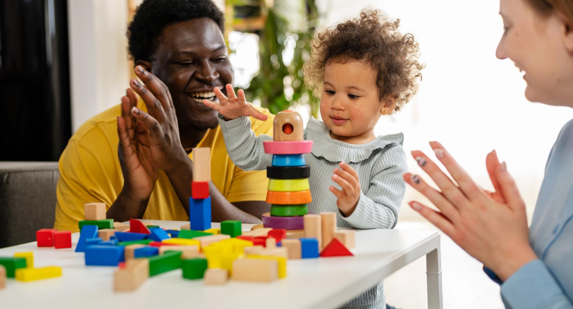 child playing in a nursery