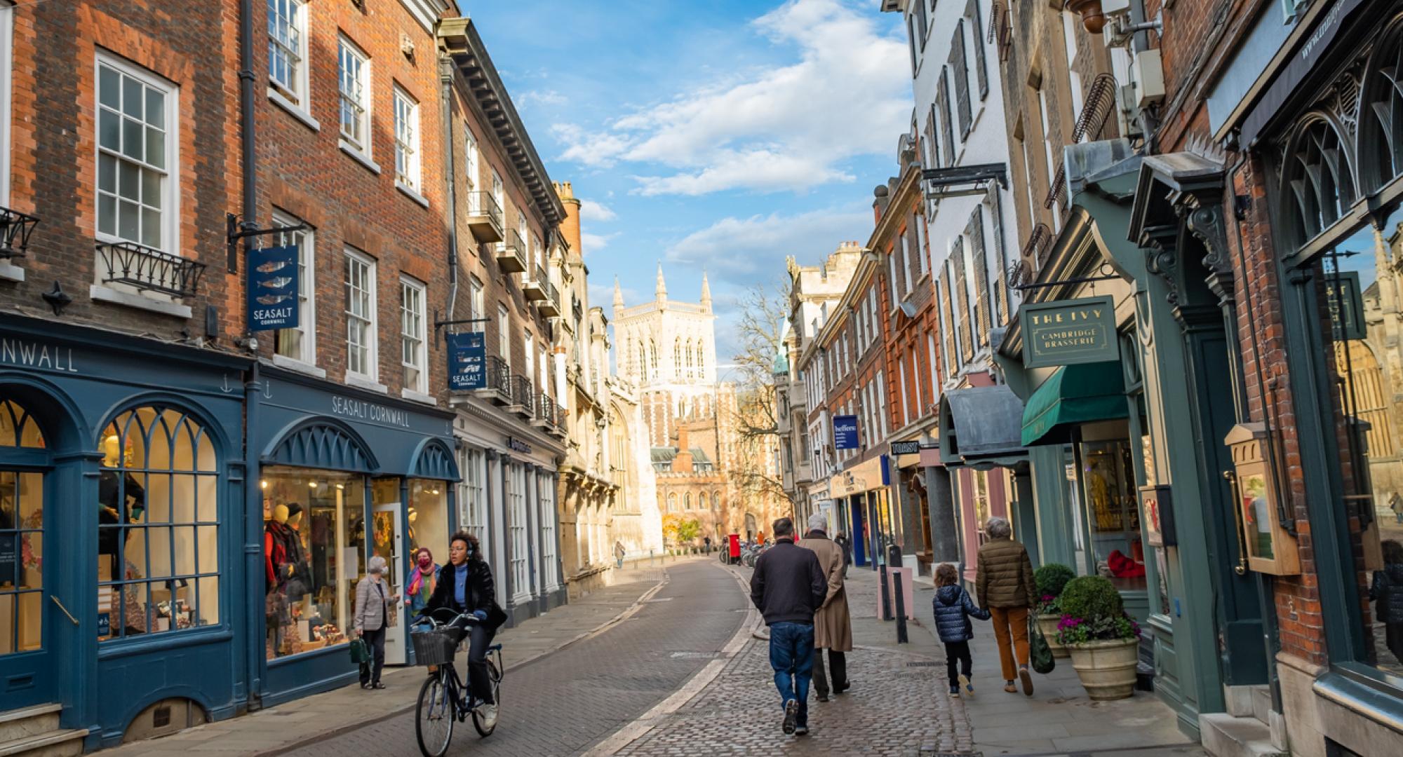 Sunny day in the city of Cambridge, UK