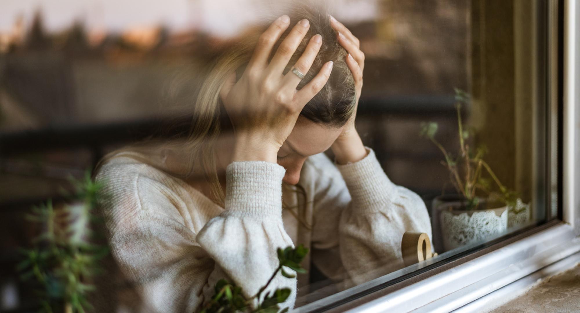 Young woman in depression