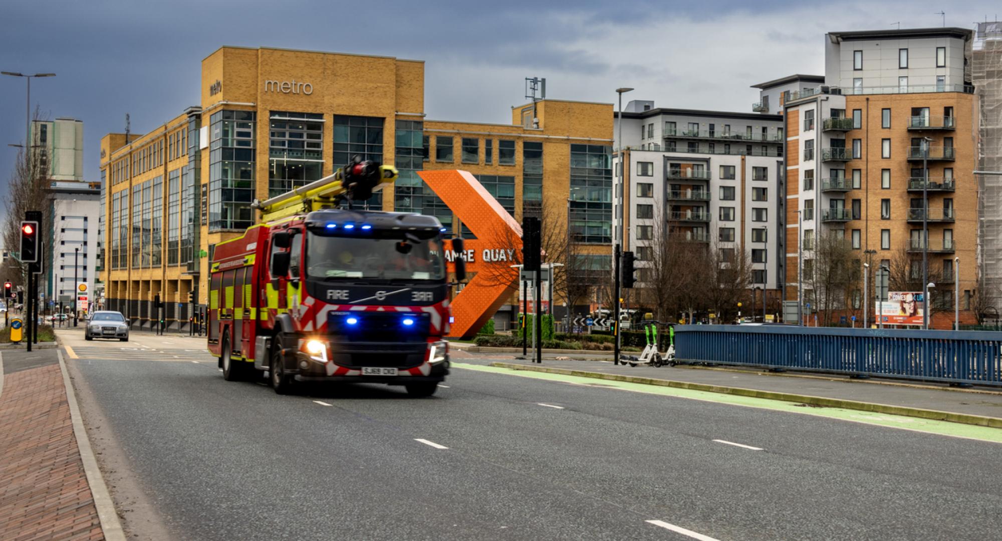 Fire engine in Manchester