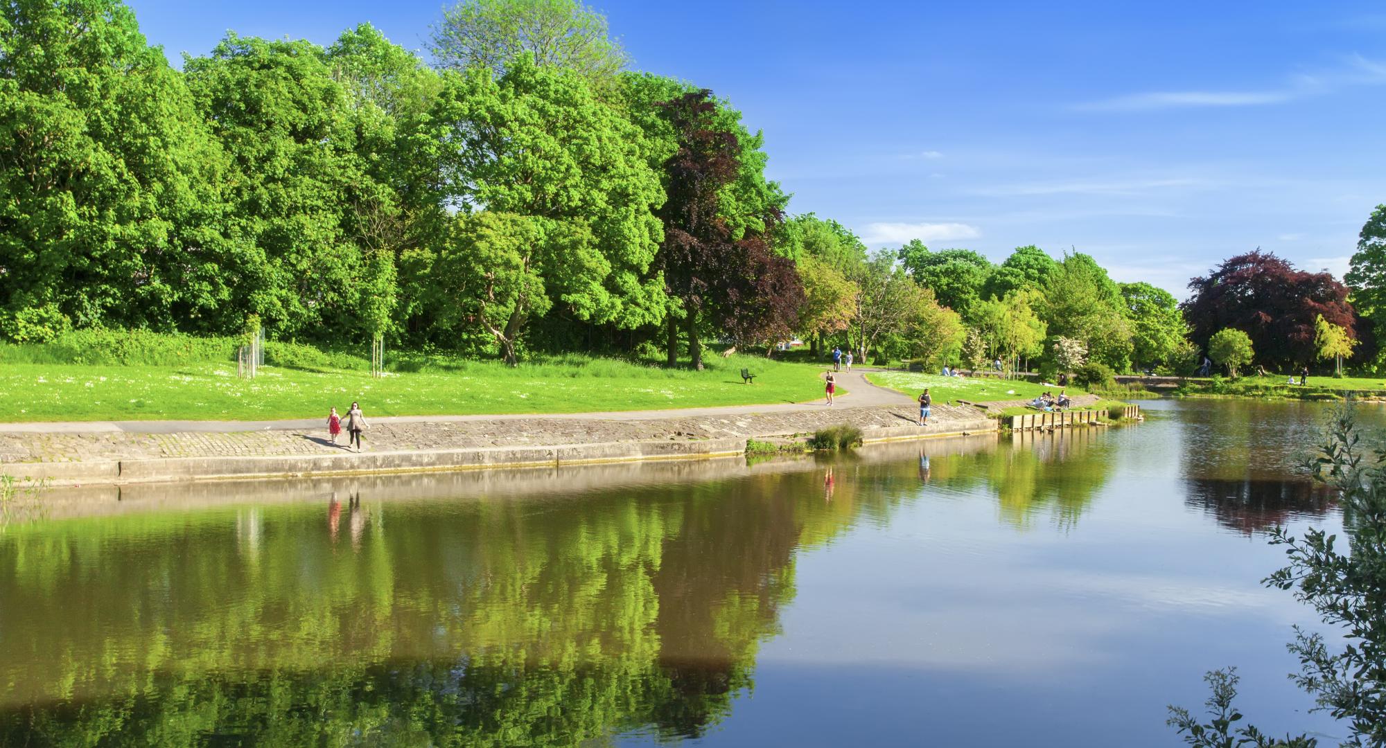 Sefton Park Liverpool in Spring time