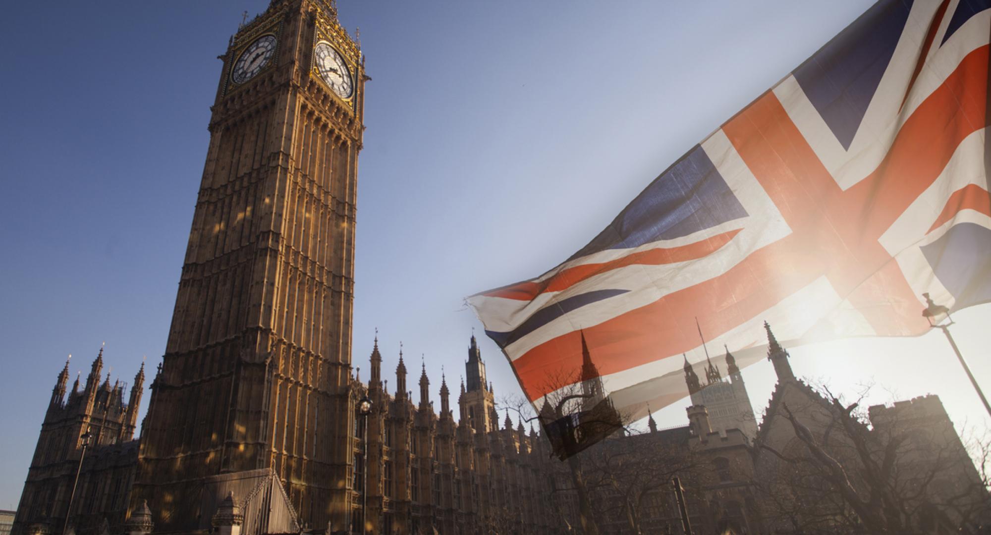 UK flag and Big Ben