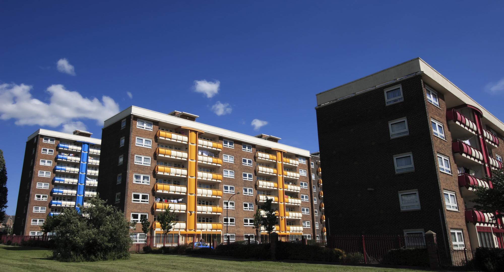 Old block of flats in Leeds