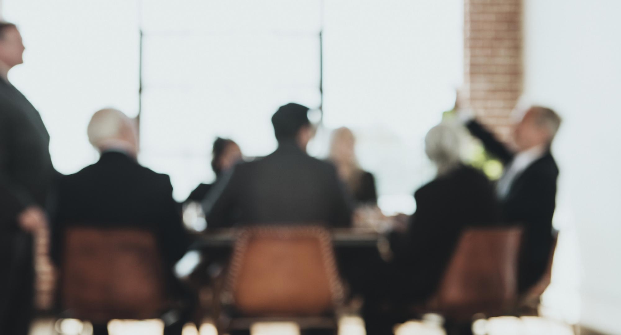 Anonymous leaders in a meeting