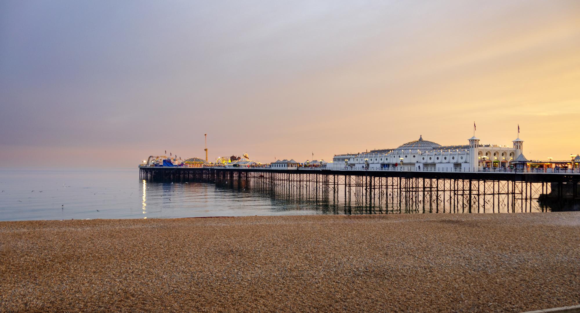 Brighton pier at sunset