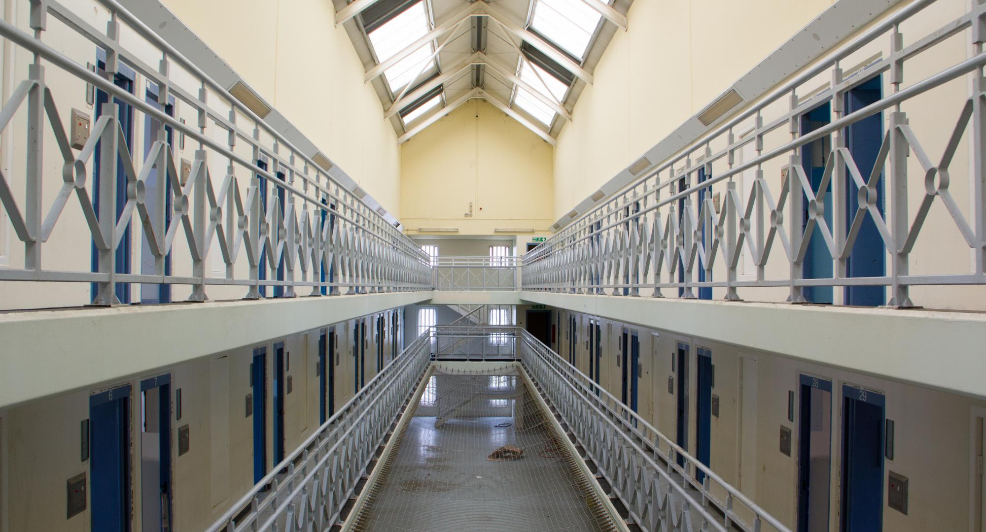 Prison hallway and bars