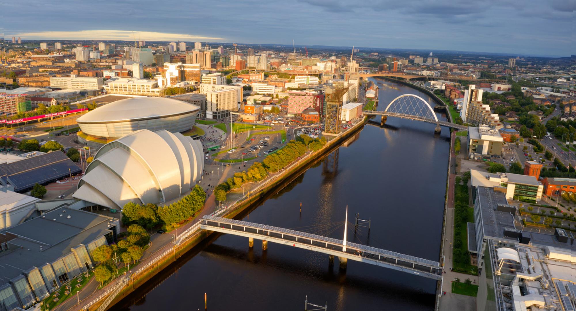 Aerial view of Glasgow