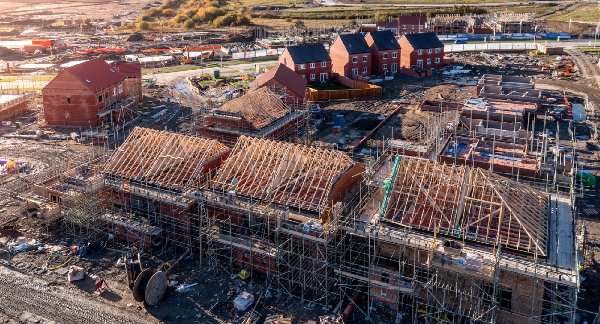 A construction site for new homes
