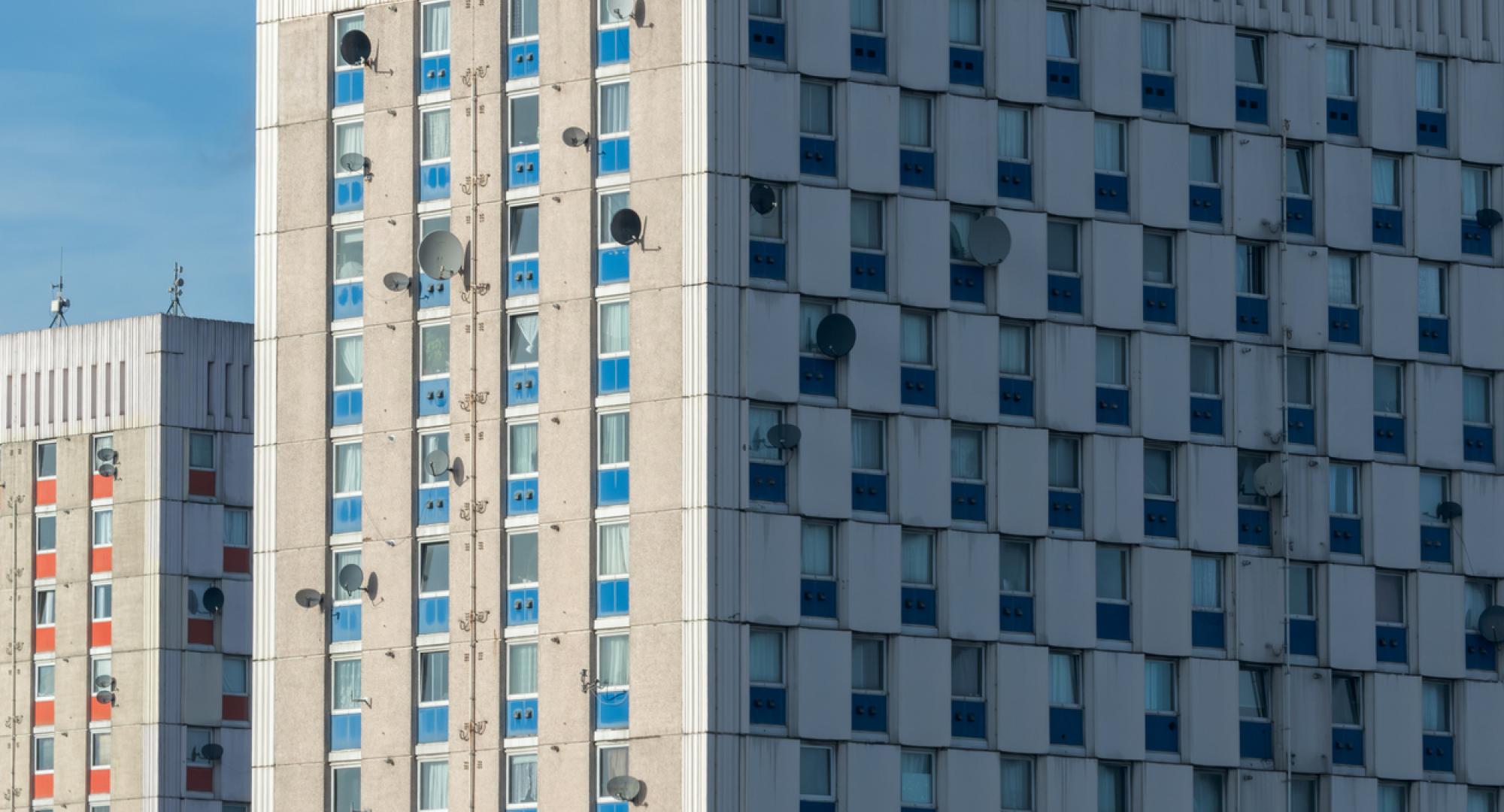 Old high rise buildings in London