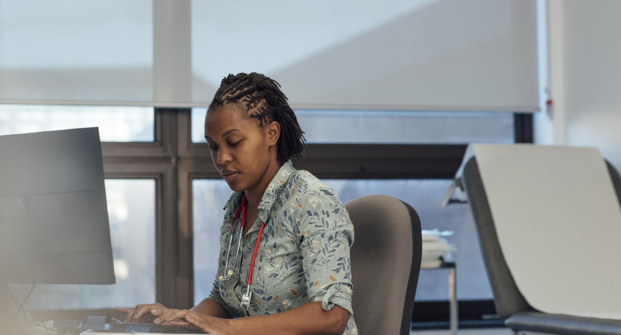 Side view shot of a female general practitioner
