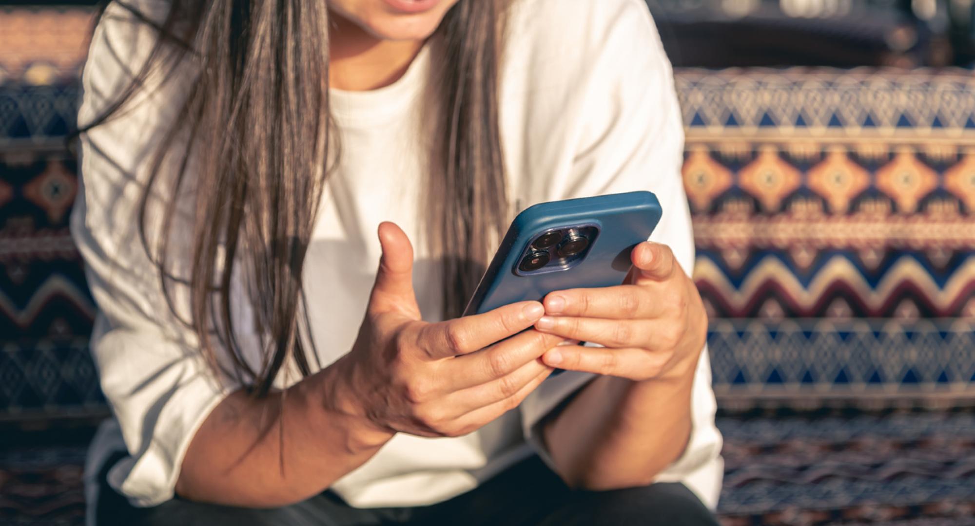 Young woman using a smartphone