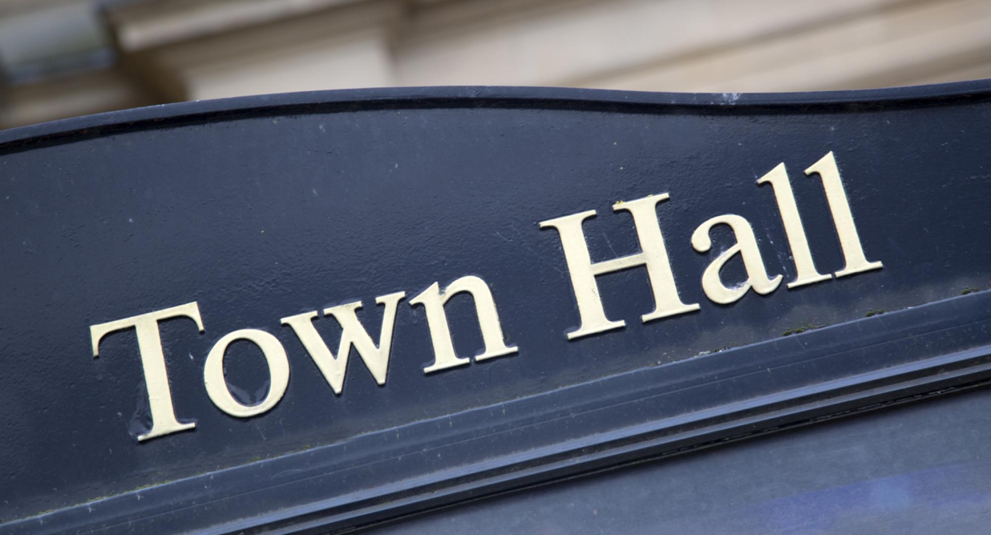 Town Hall Sign