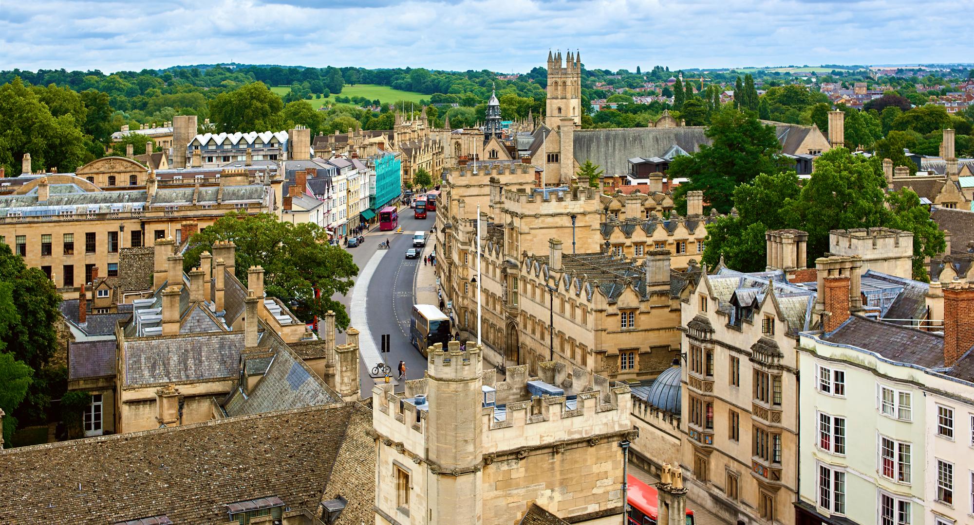 Aerial view of Oxford