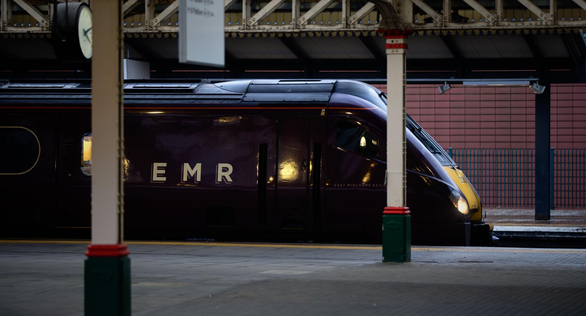 East Midlands Railway train at Nottingham Station
