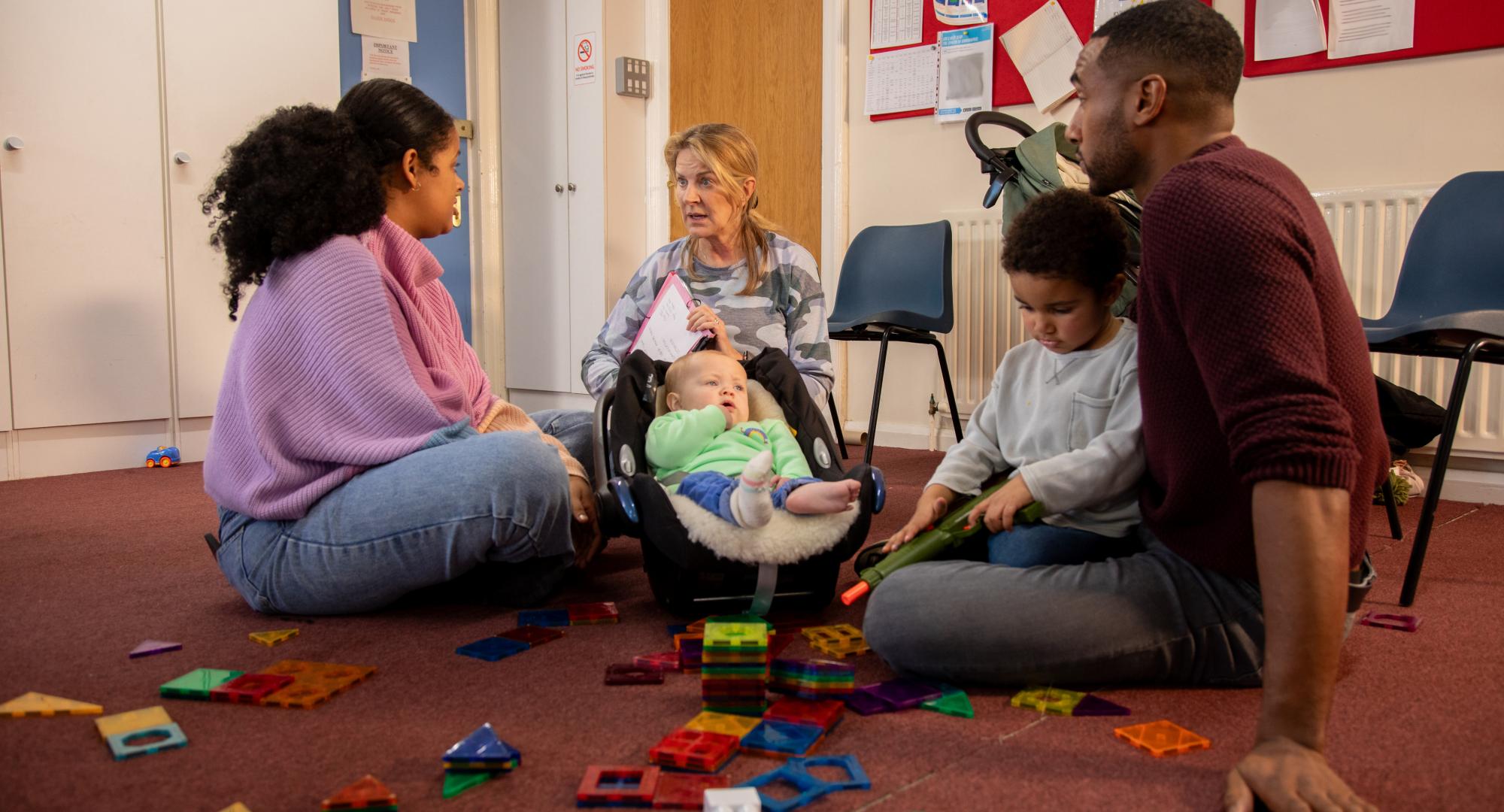 Family meeting with support worker