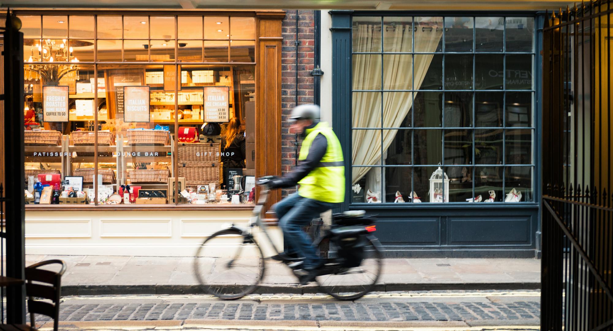 Man cycling in York