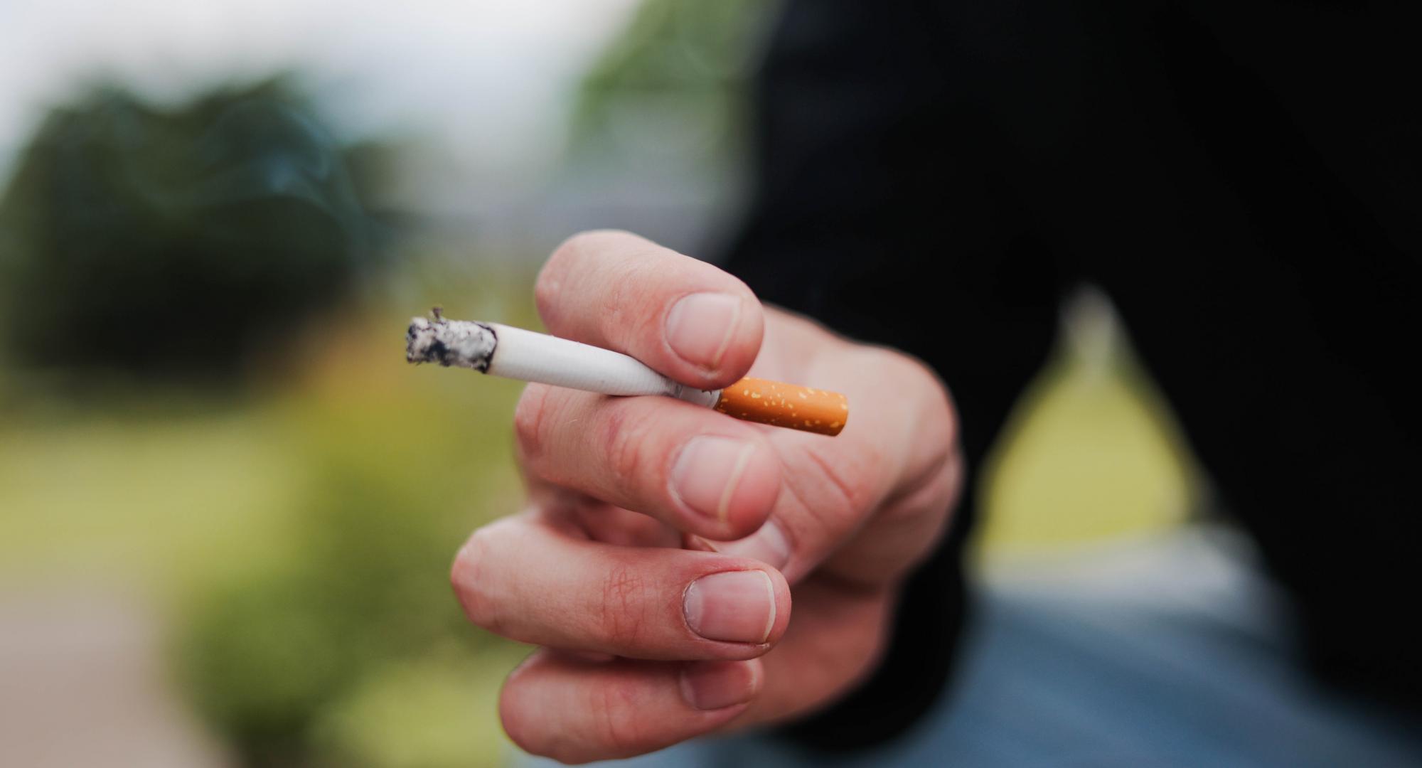 Person smoking