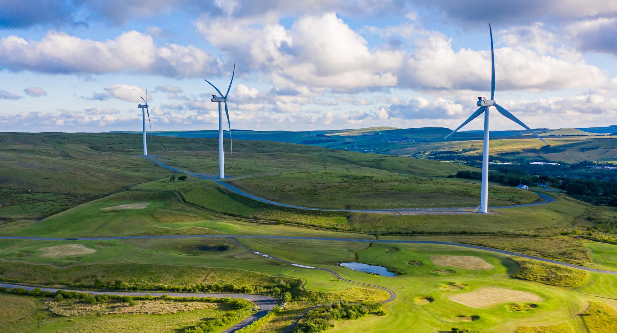 clean energy wind turbines in South Wales