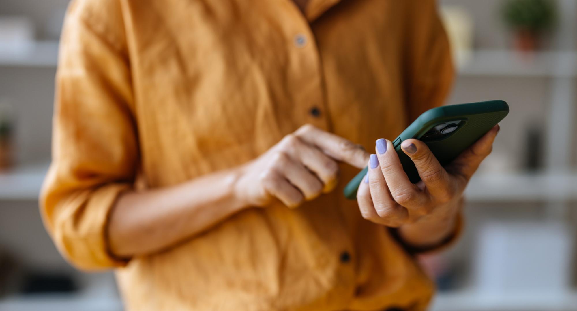 Woman using a mobile phone