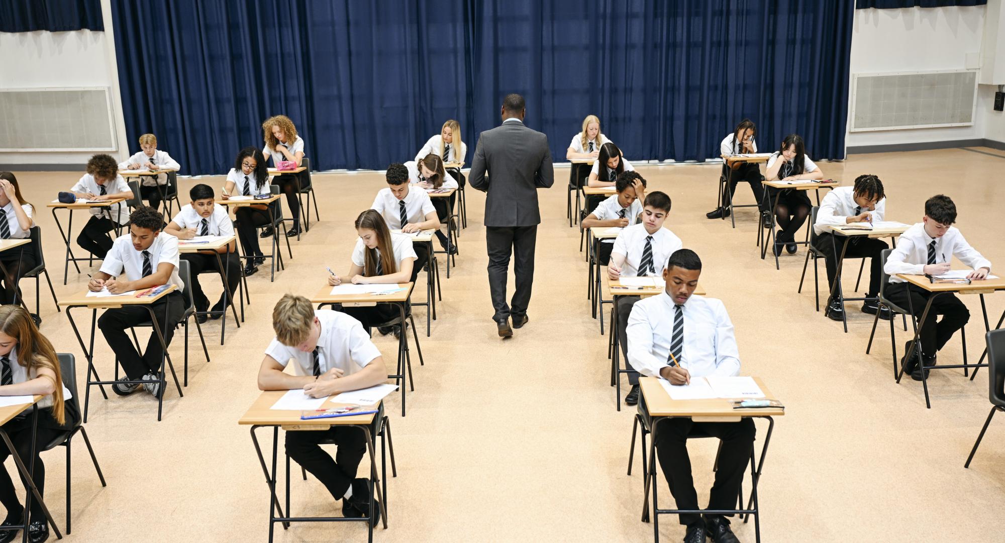 Students taking their exams