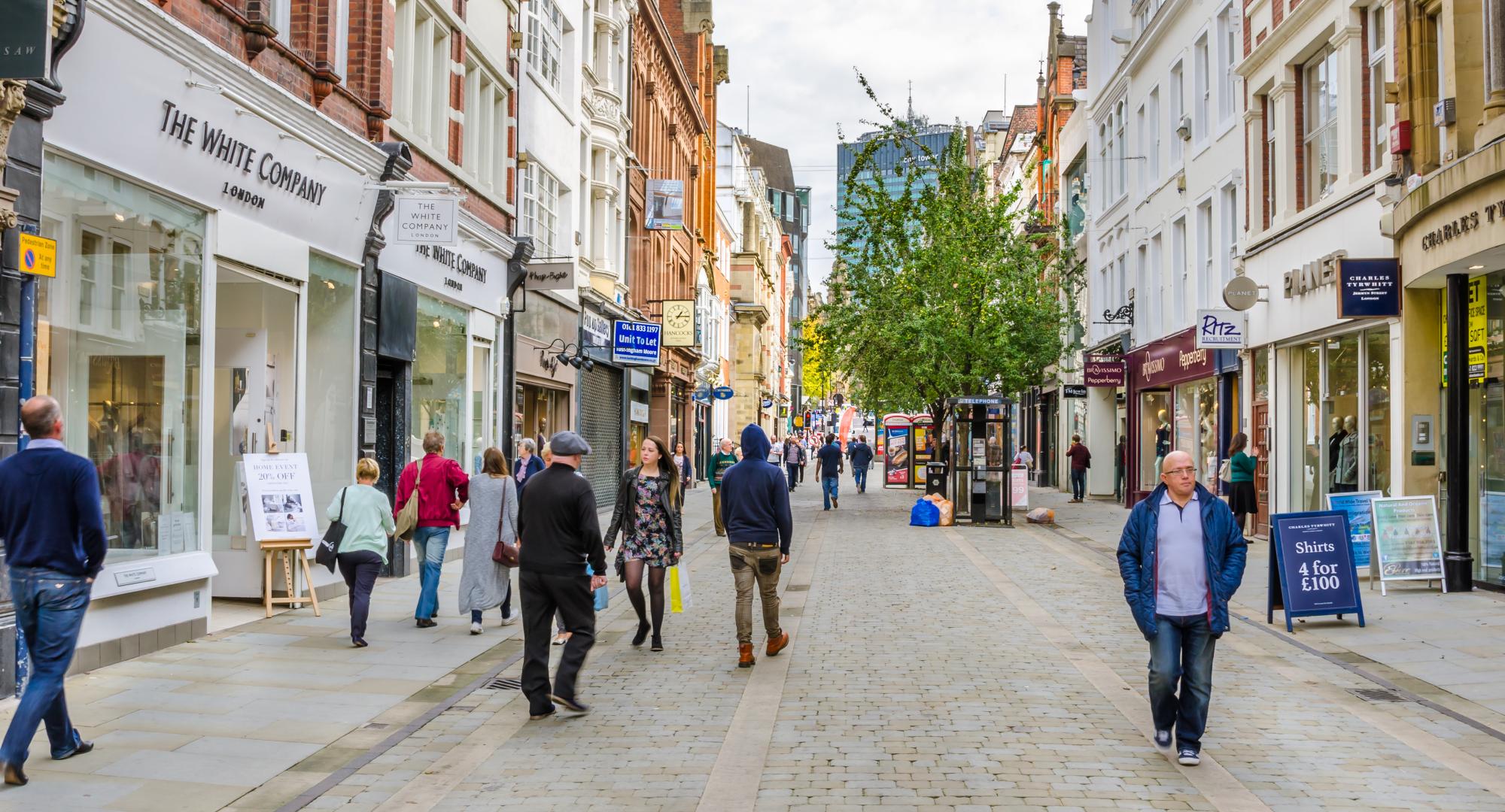 People in Manchester City Centre