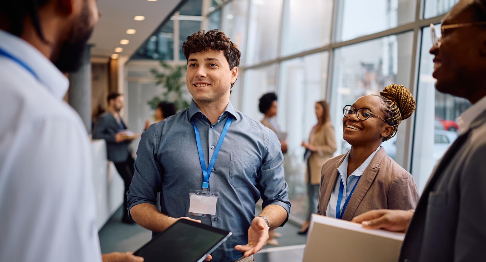 Young man in employment