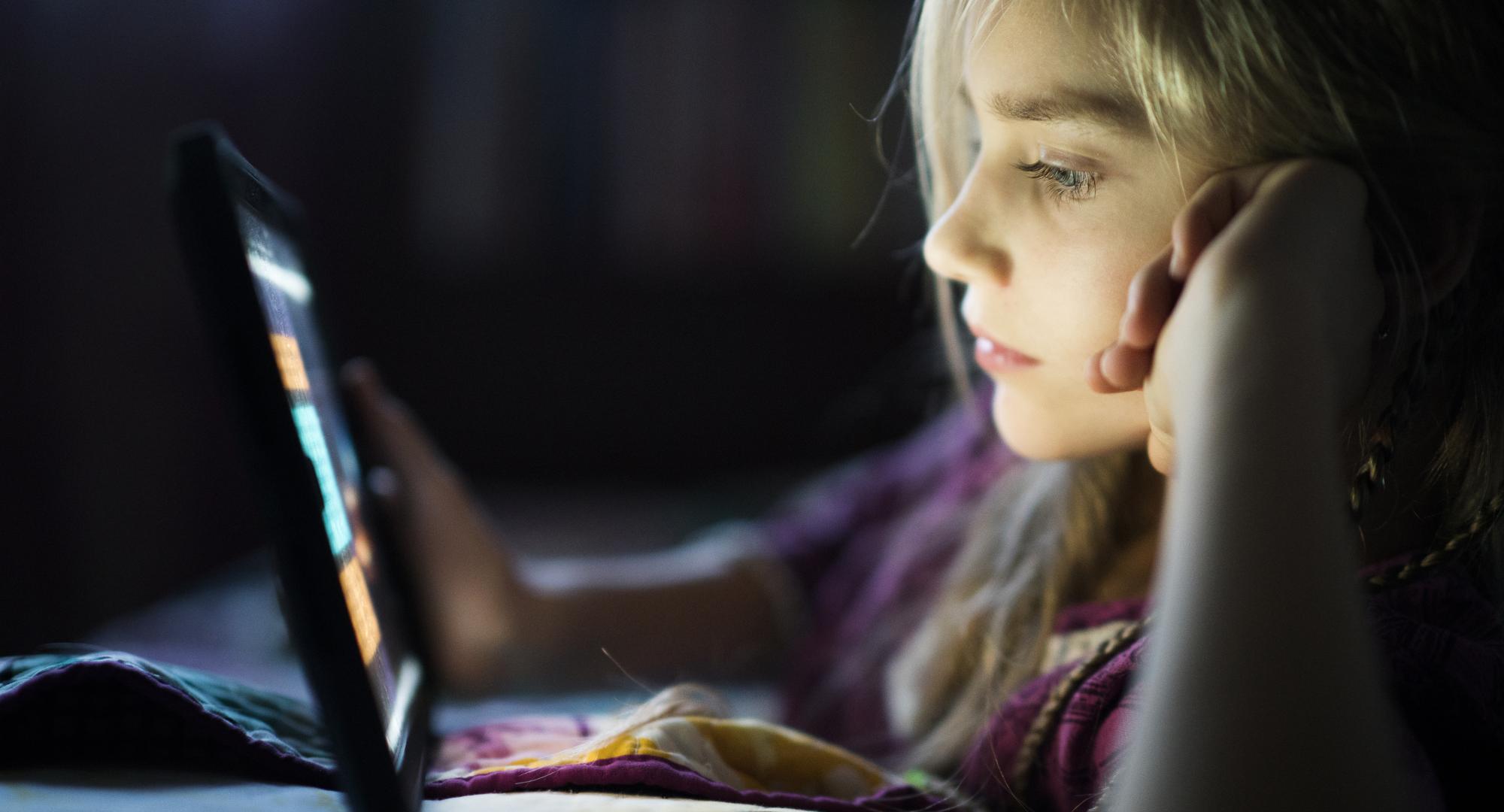 Young person on a tablet