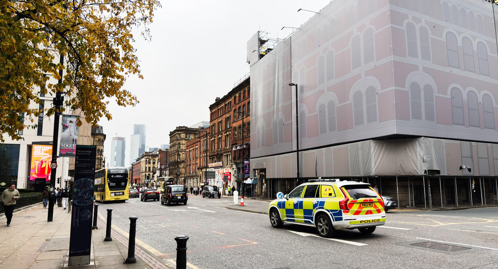 Police car in Manchester