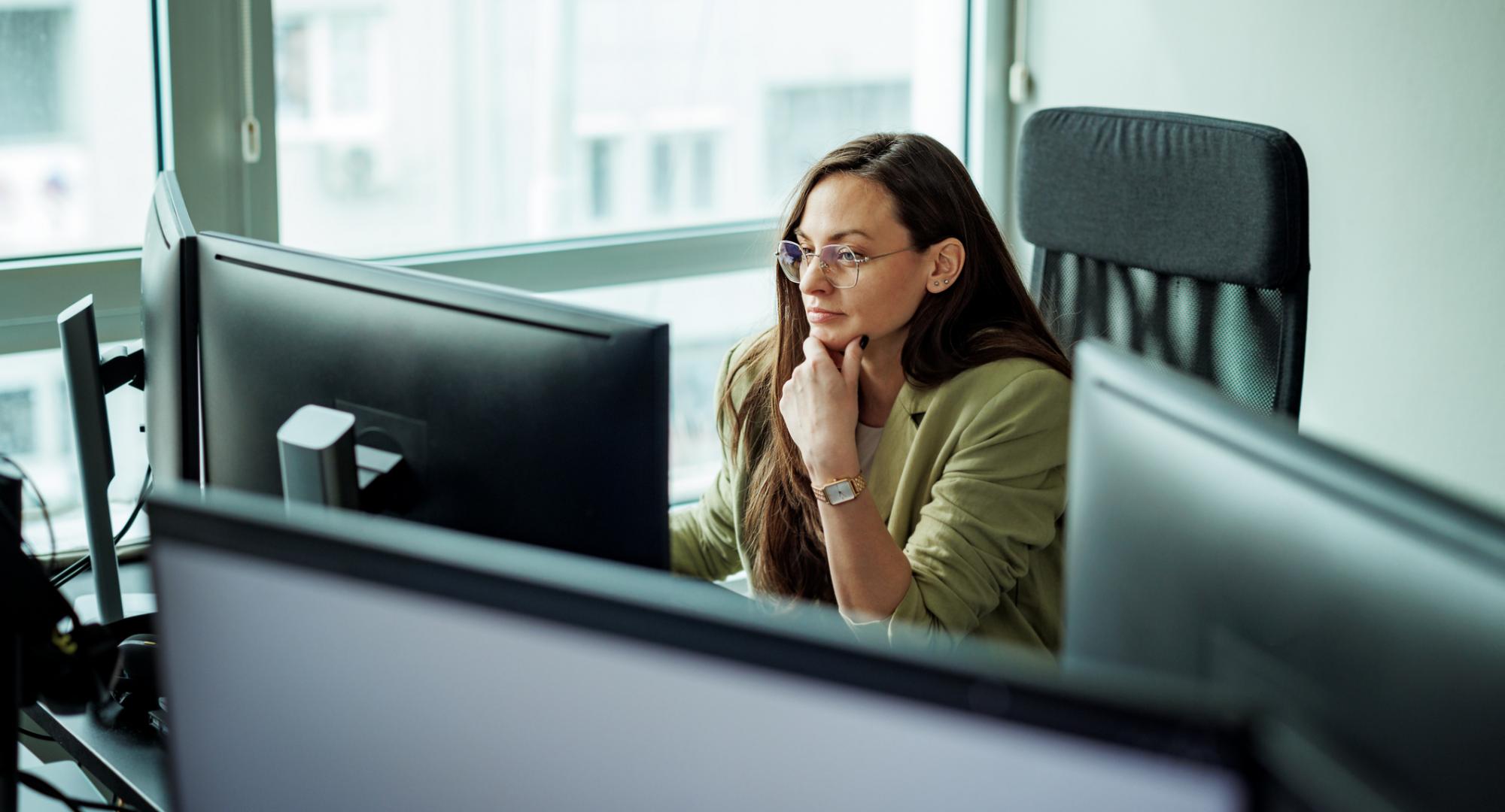 Woman in office work
