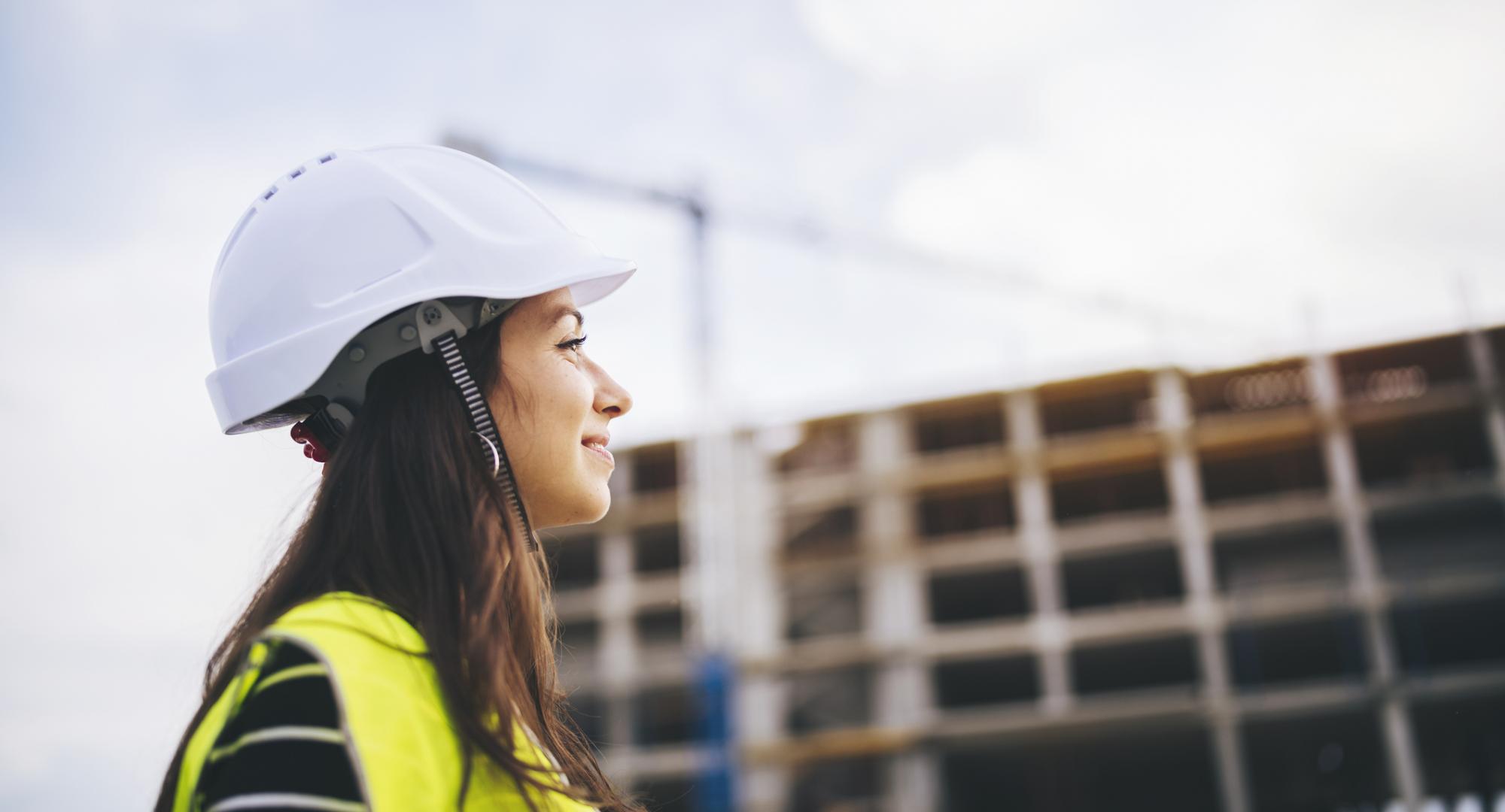 Young female builder