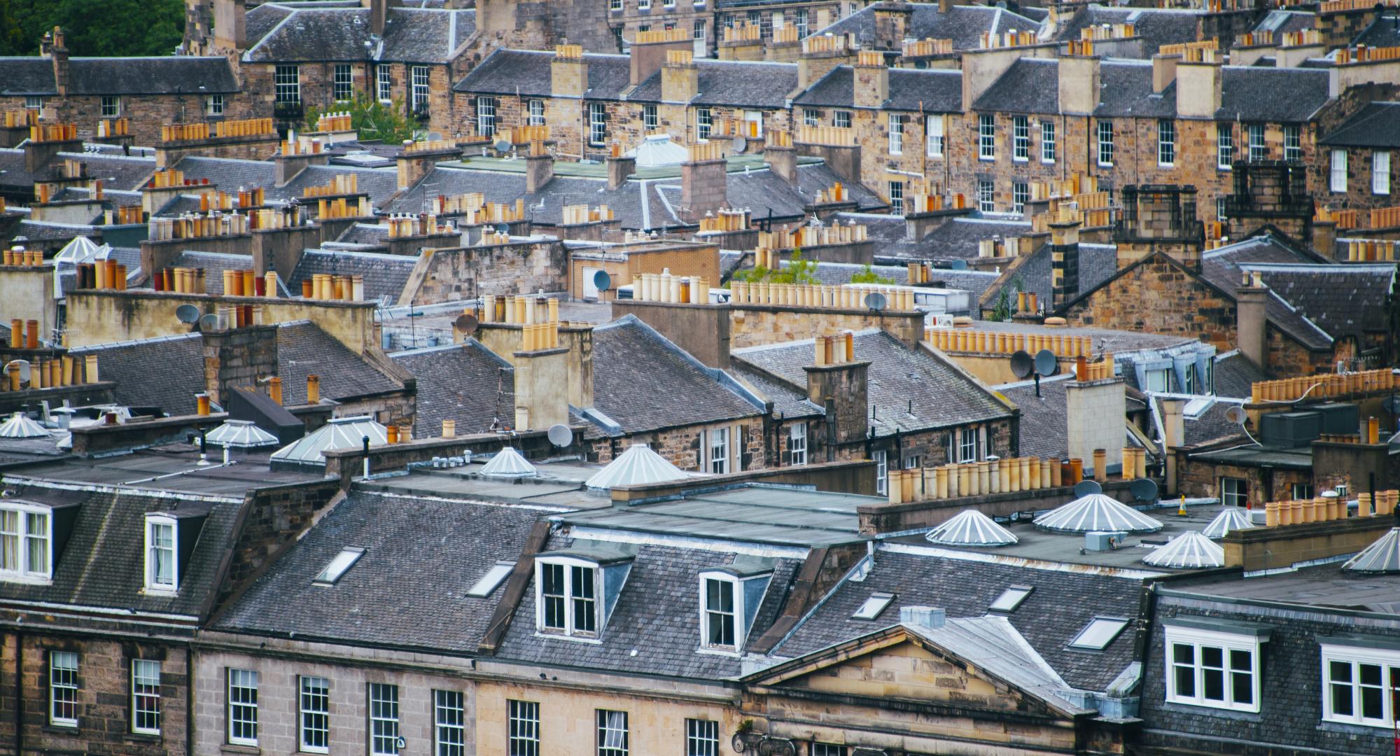 Houses in Edinburgh from above