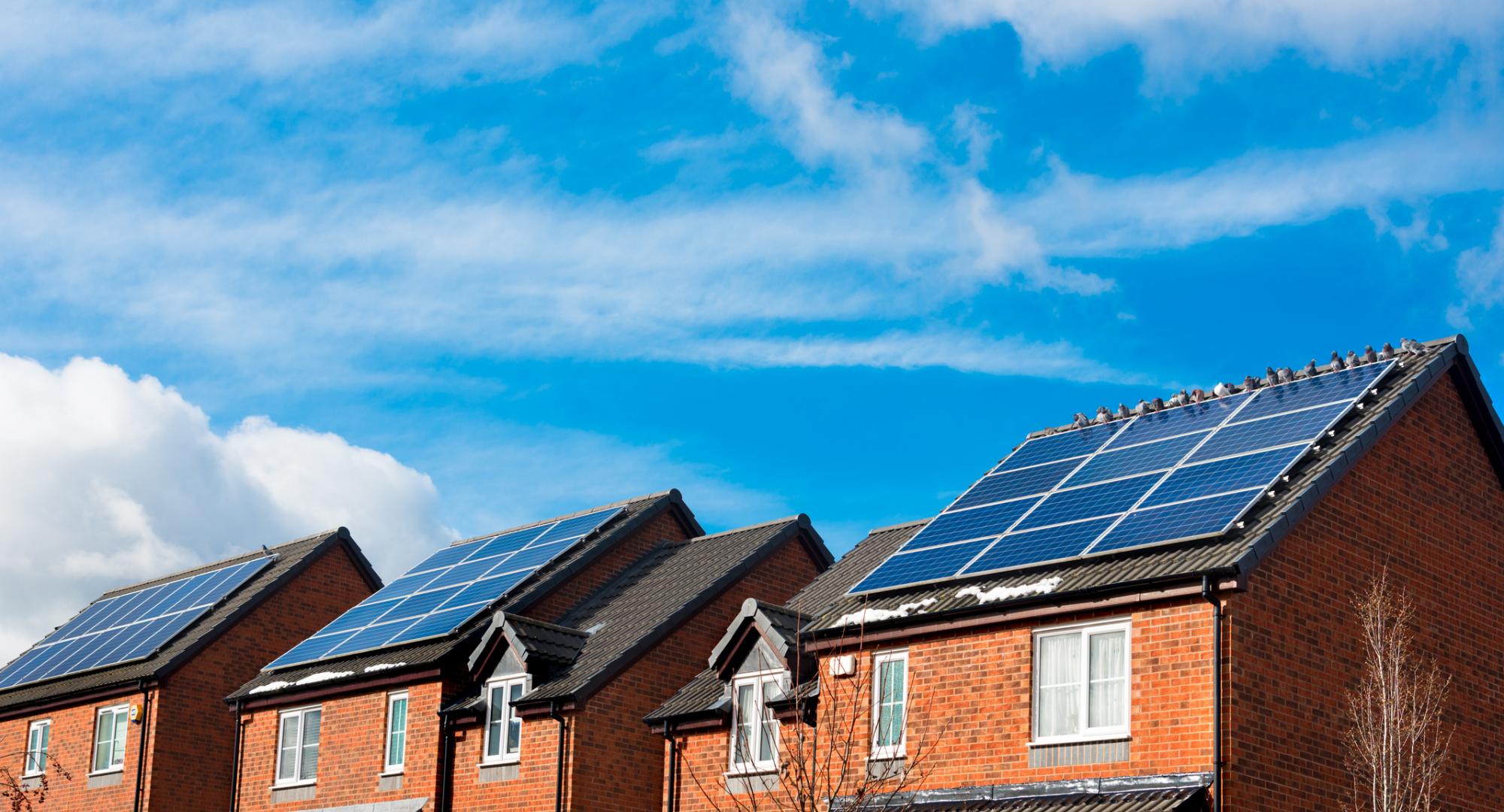 Solar panels on a UK home