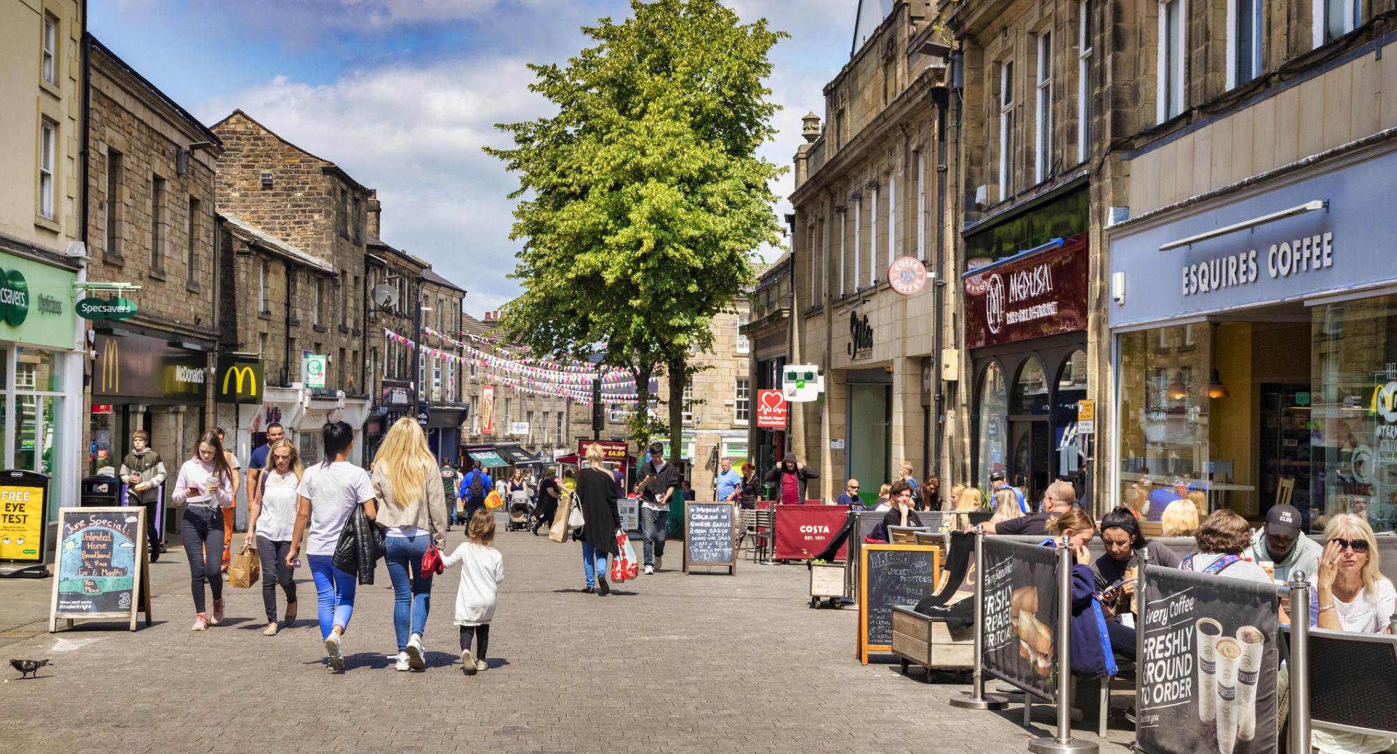 Town centre in UK
