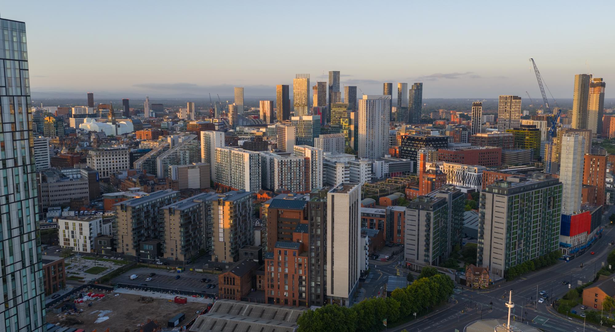 Manchester city centre skyline