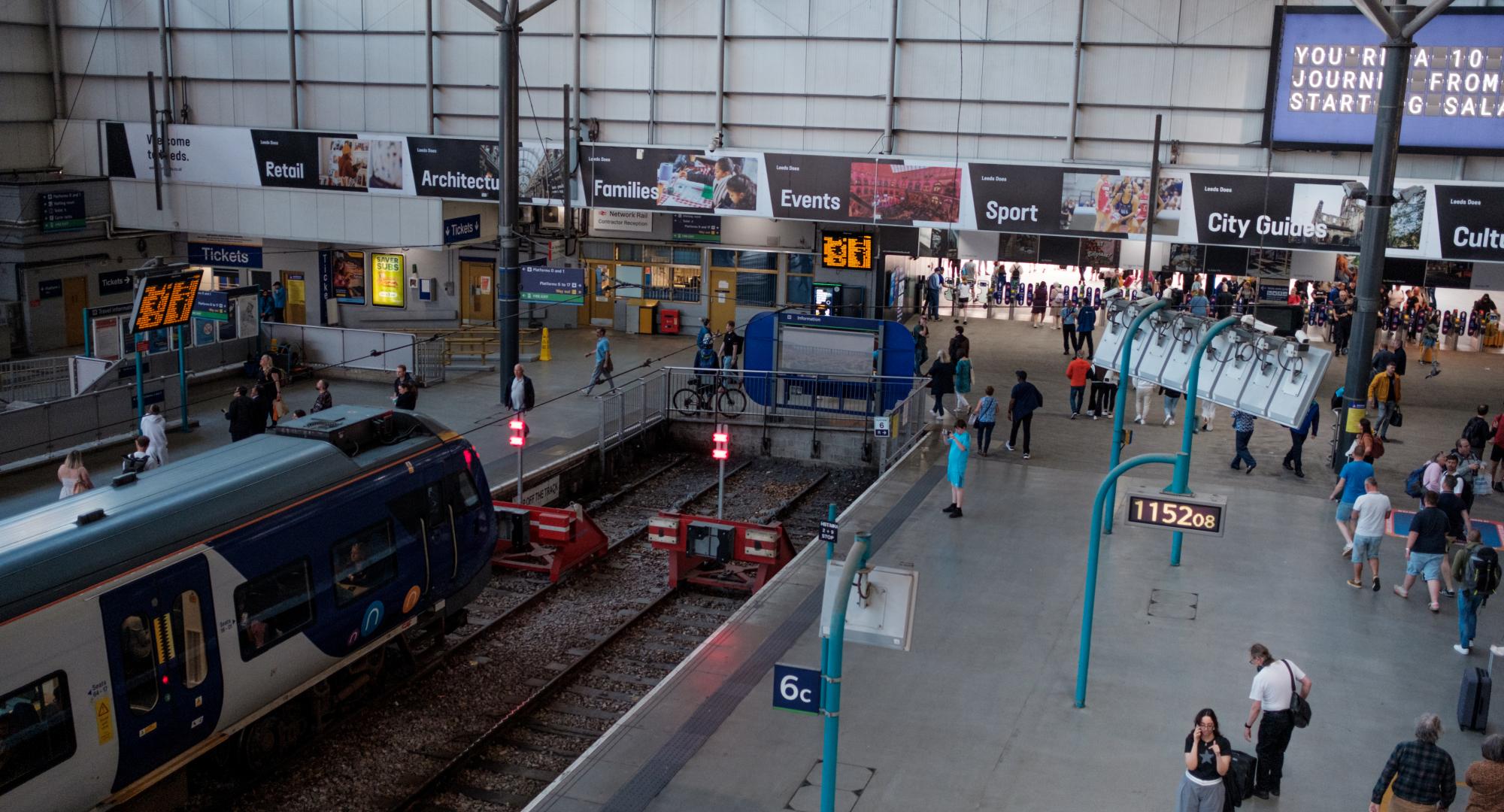 Northern train at Leeds station