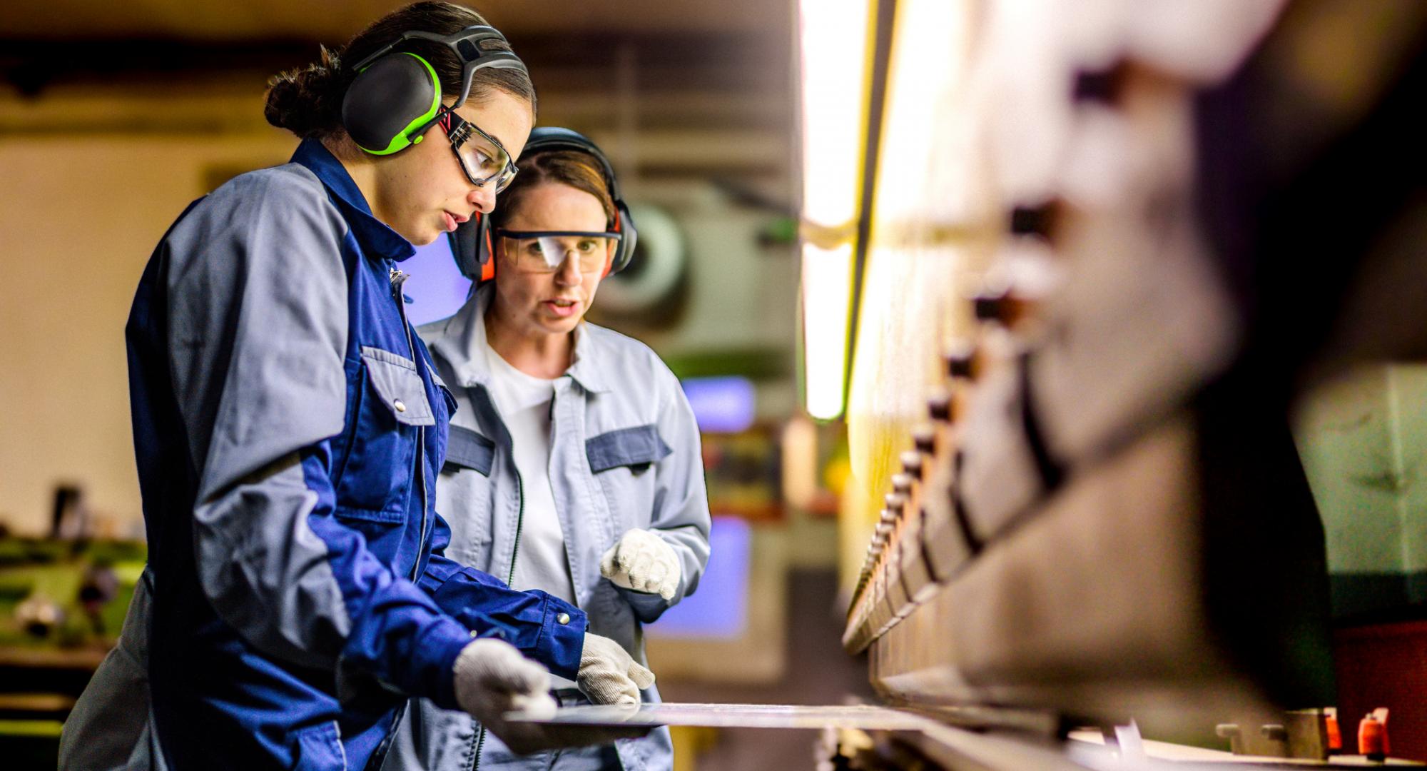 Young person working