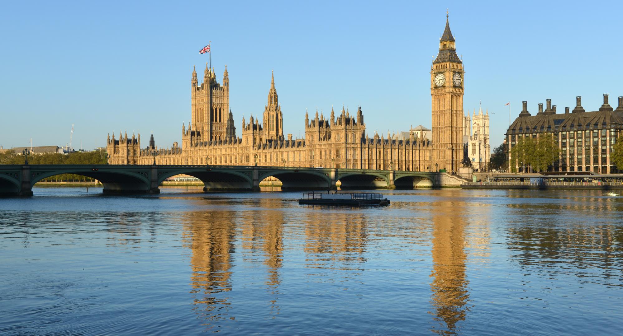 Houses of Parliament, London on a sunny day