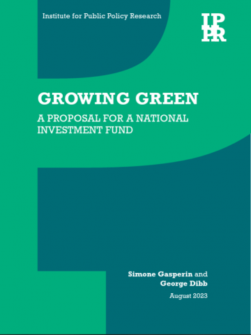 Front cover of the Institute for Public Policy Research's report