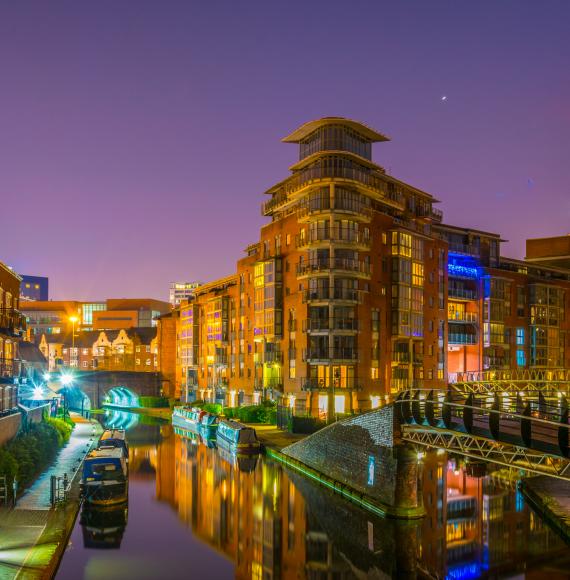 Sunset lights pier West Midlands