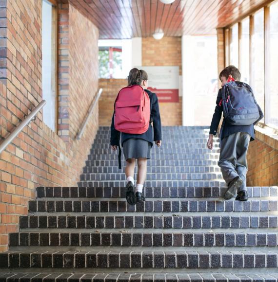 Pupils returning to school