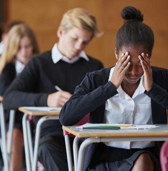 Children sitting exams