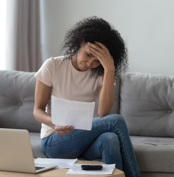 Woman looking worried