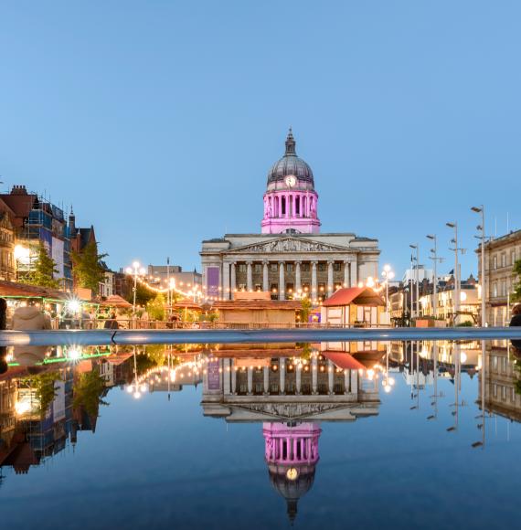 Nottingham City at night