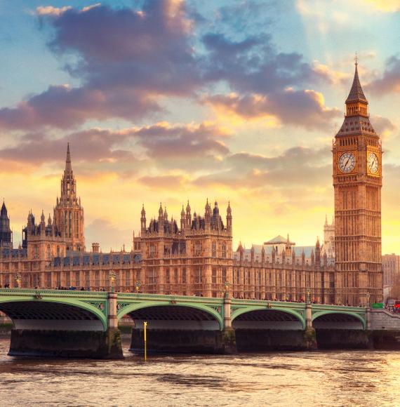 Parliament at sunset